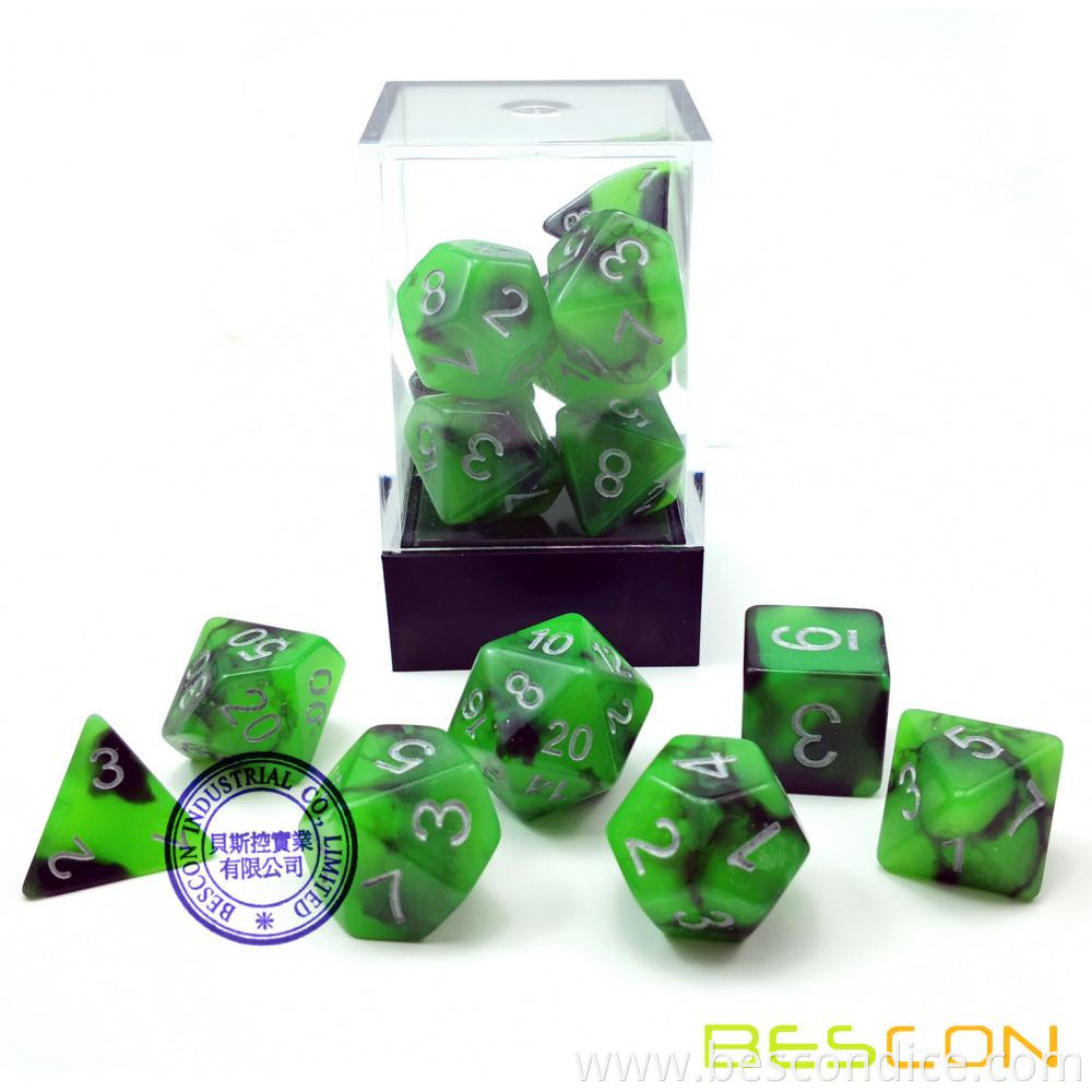 Spooky Rock Glowing Role Playing Dice Set 5